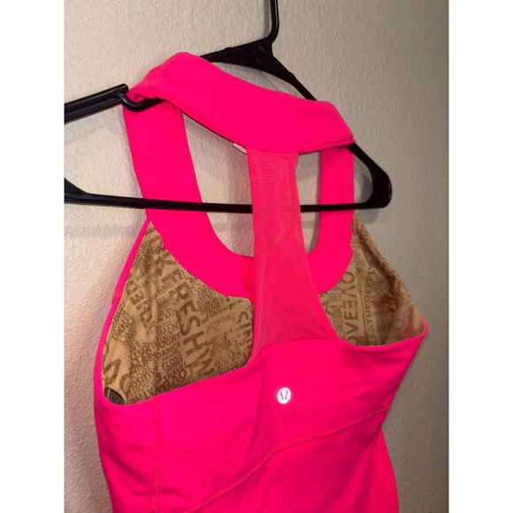 Lululemon Scoop Neck Tank w/ Built-In Bra – Hot Pink - Picture 7 of 9